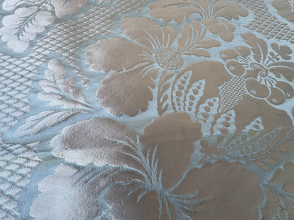 50 EV56 Square 23" x 24" Tassinari and Chatel Volanges Opale Blue Brown Floral Historic MSRP USD 1354/y