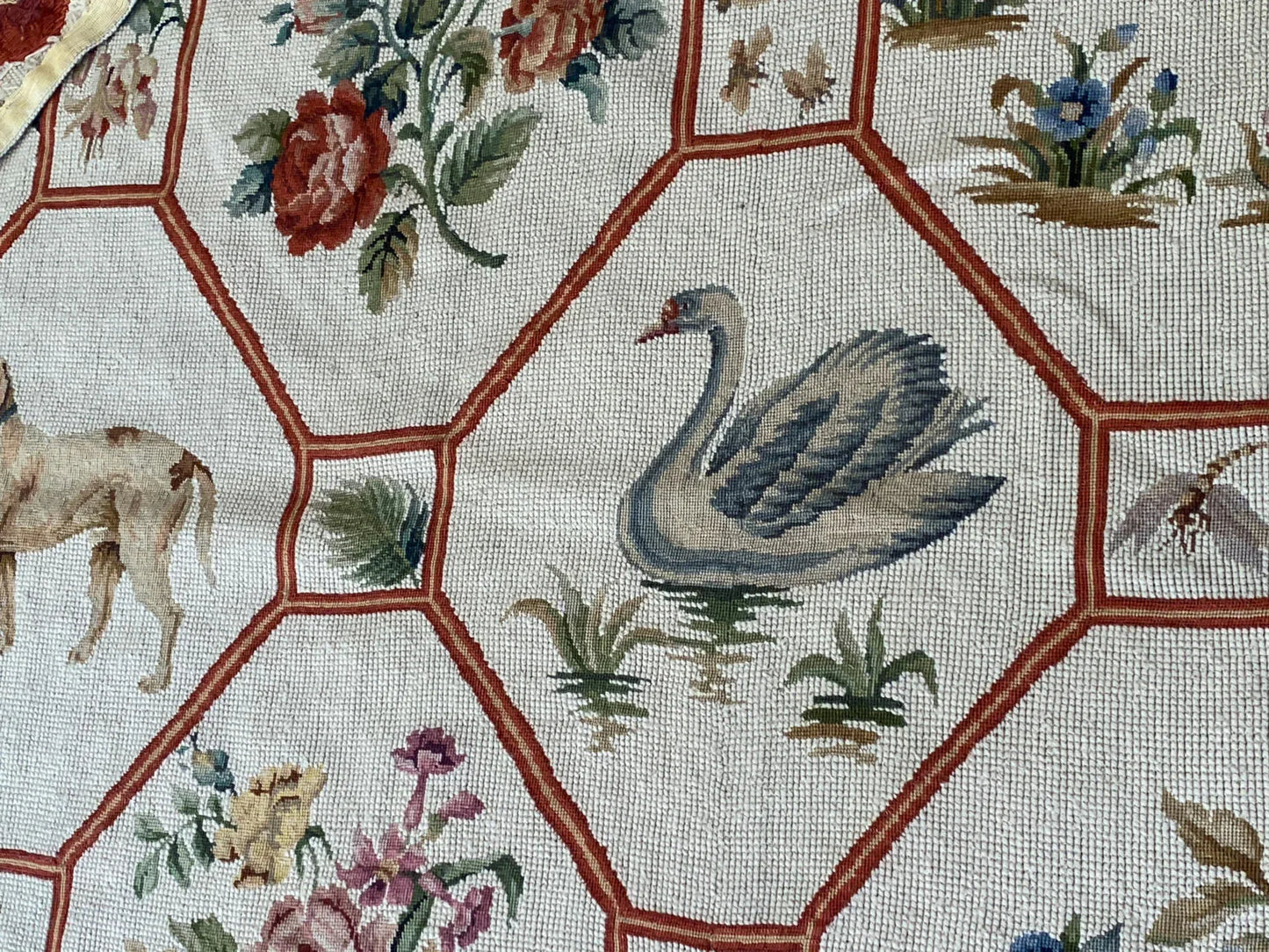 Stark BARENTU SILVER  Diamond Barratta Collection Leopard Deer Bird Flora Zoology 100% Wool 6x10' MSRP USD2700