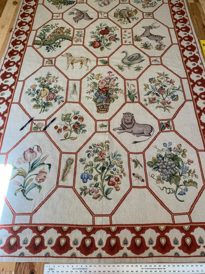 Stark BARENTU SILVER  Diamond Barratta Collection Leopard Deer Bird Flora Zoology 100% Wool 6x10' MSRP USD2700