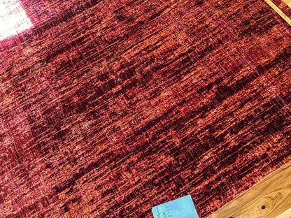 Stark CORUM MAROON Deep Red Orange Pink Raspberry Rust Iridescent Abstract Rain Forest Landscape 8x10' Rug MSRP USD11500