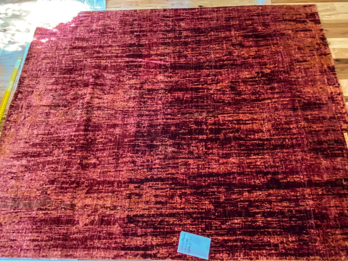 Stark CORUM MAROON Deep Red Orange Pink Raspberry Rust Iridescent Abstract Rain Forest Landscape 8x10' Rug MSRP USD11500