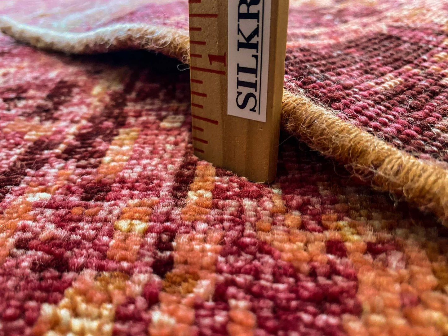 Stark CORUM MAROON Deep Red Orange Pink Raspberry Rust Iridescent Abstract Rain Forest Landscape 8x10' Rug MSRP USD11500