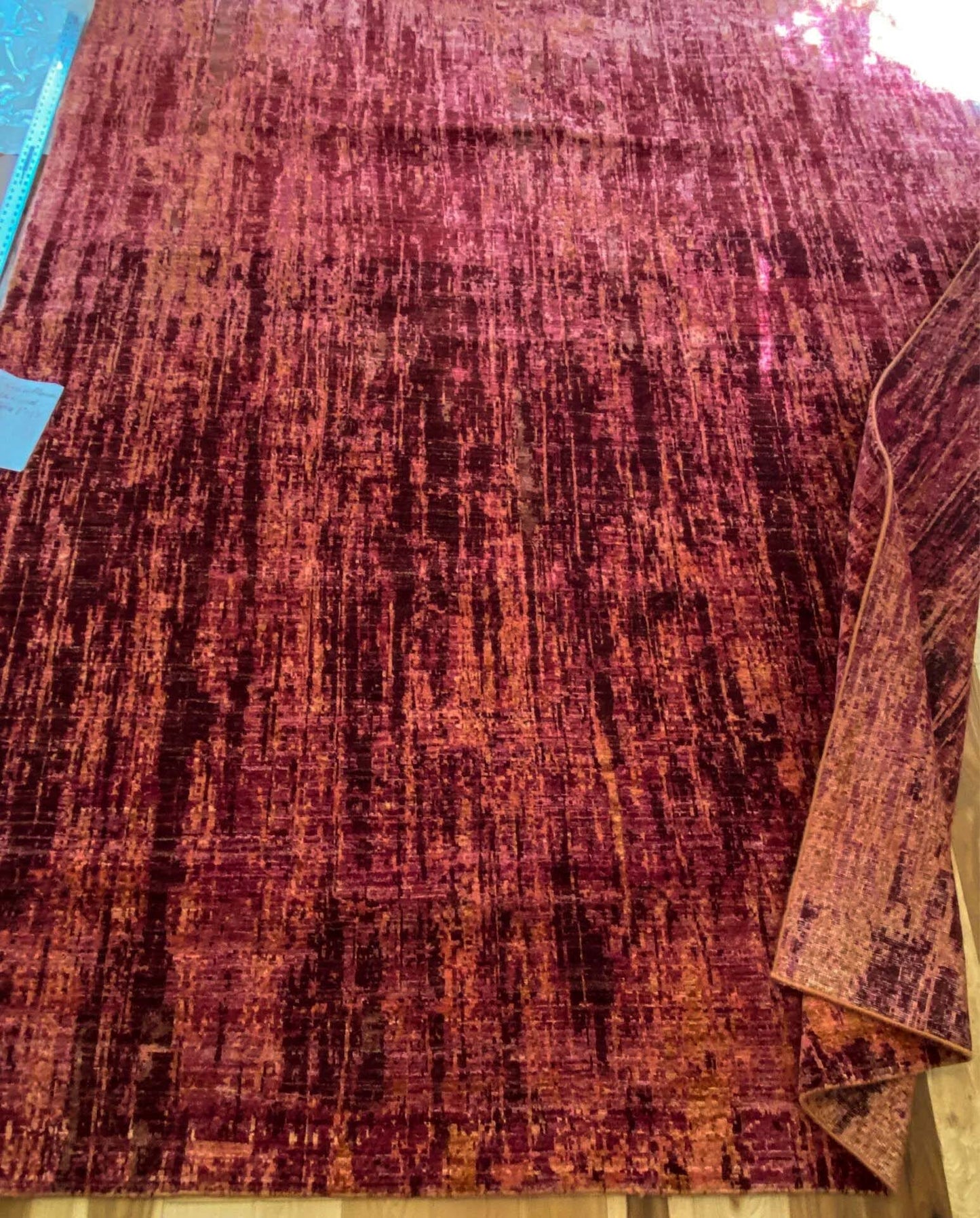 Stark CORUM MAROON Deep Red Orange Pink Raspberry Rust Iridescent Abstract Rain Forest Landscape 8x10' Rug MSRP USD11500