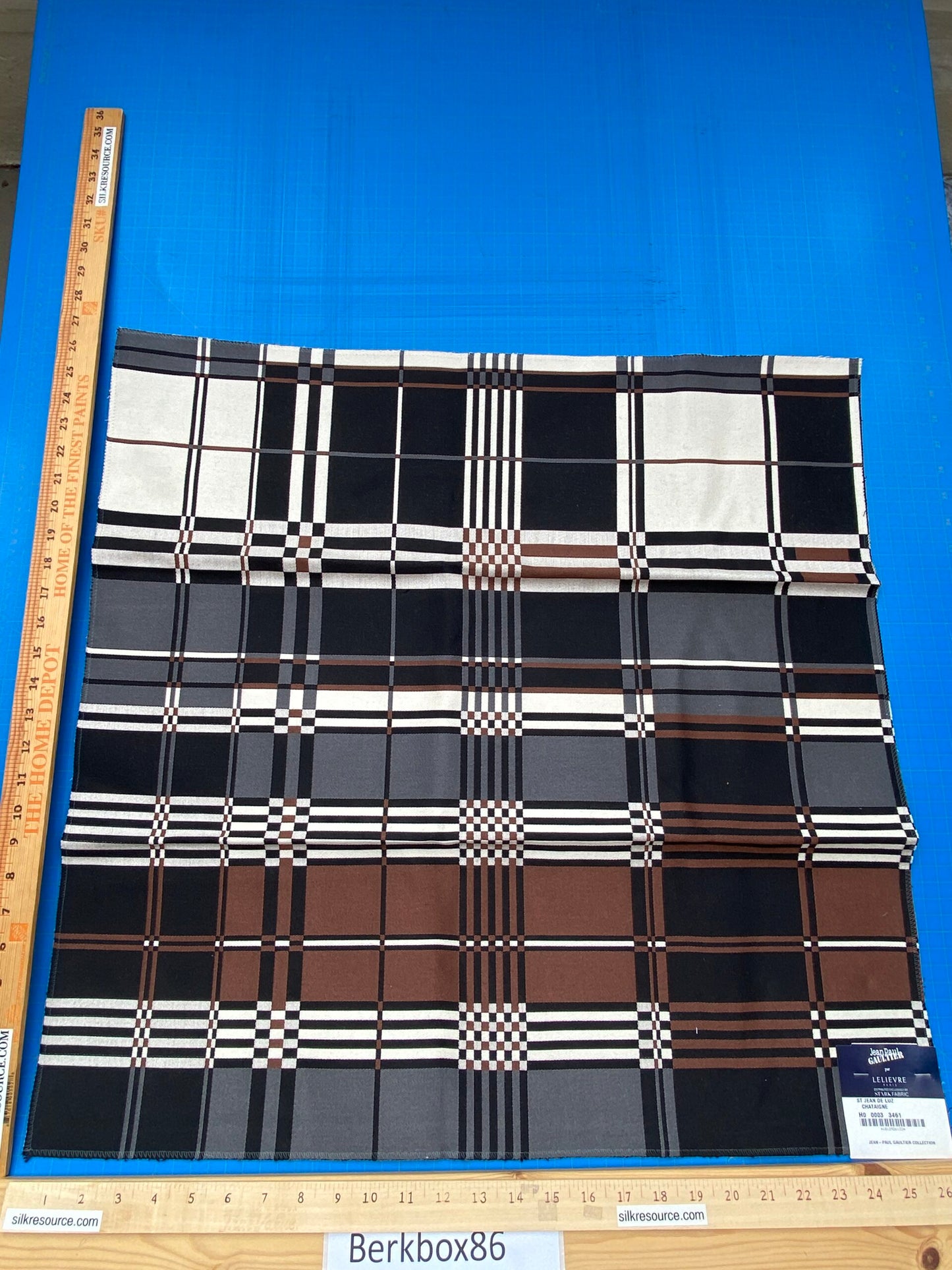 28 Berkbox86 Square Jacquard by Jean Paul Gaultier St. Jean de Luz Chataigne Viscose Plaid Square MSRP USD628/y