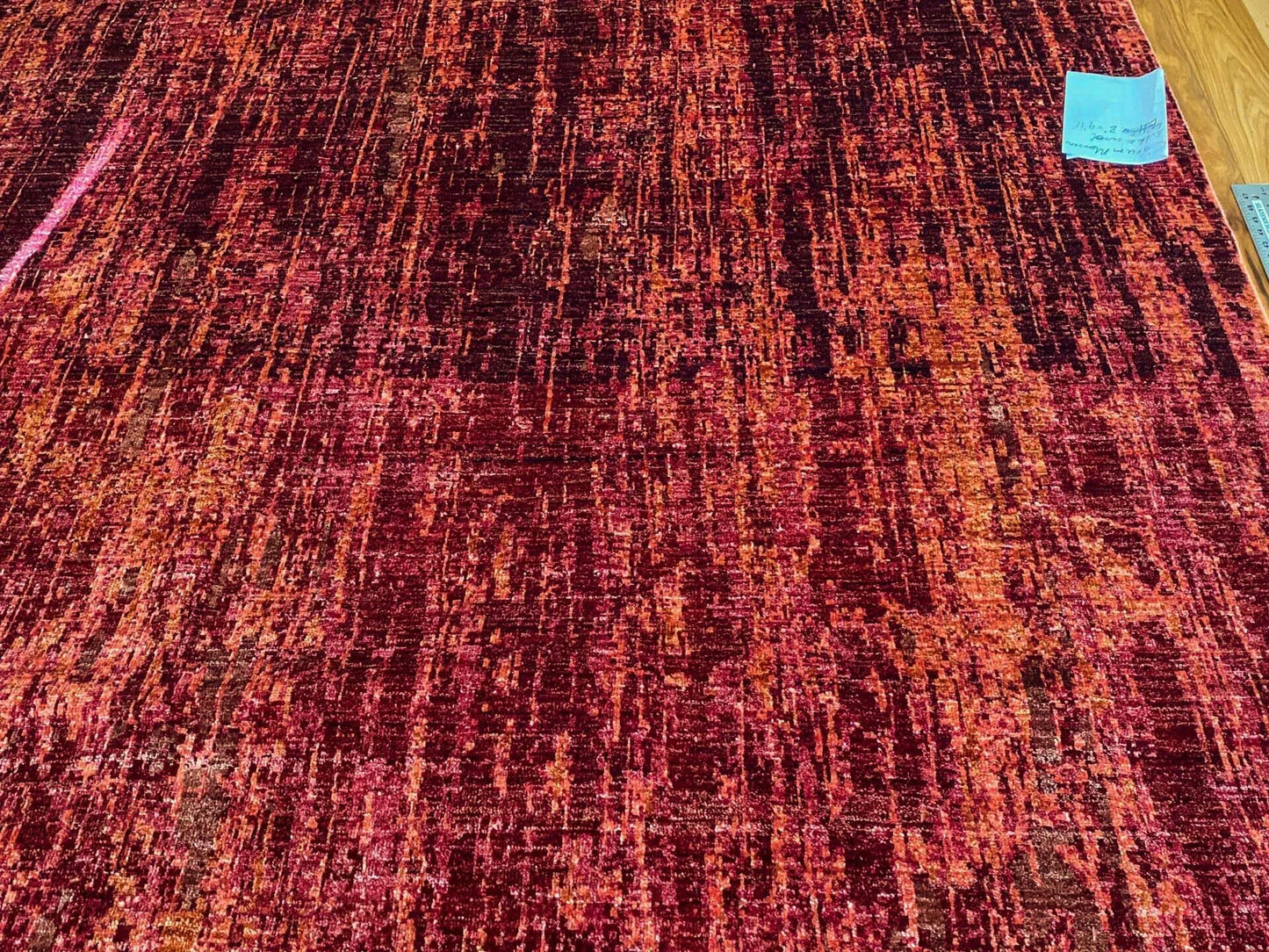 Stark CORUM MAROON Deep Red Orange Pink Raspberry Rust Iridescent Abstract Rain Forest Landscape 8x10' Rug MSRP USD11500