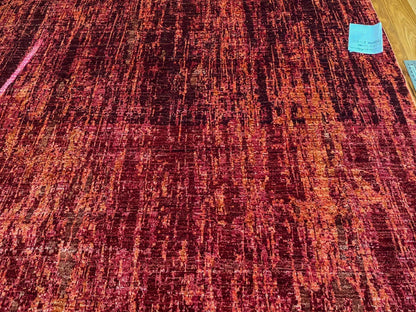 Stark CORUM MAROON Deep Red Orange Pink Raspberry Rust Iridescent Abstract Rain Forest Landscape 8x10' Rug MSRP USD11500