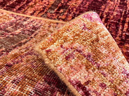 Stark CORUM MAROON Deep Red Orange Pink Raspberry Rust Iridescent Abstract Rain Forest Landscape 8x10' Rug MSRP USD11500