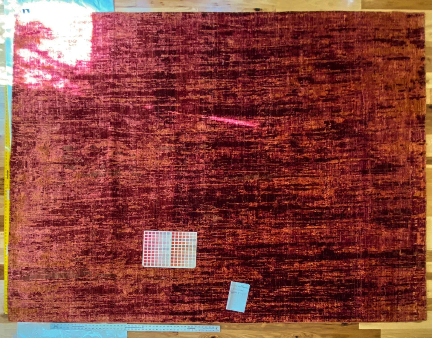 Stark CORUM MAROON Deep Red Orange Pink Raspberry Rust Iridescent Abstract Rain Forest Landscape 8x10' Rug MSRP USD11500