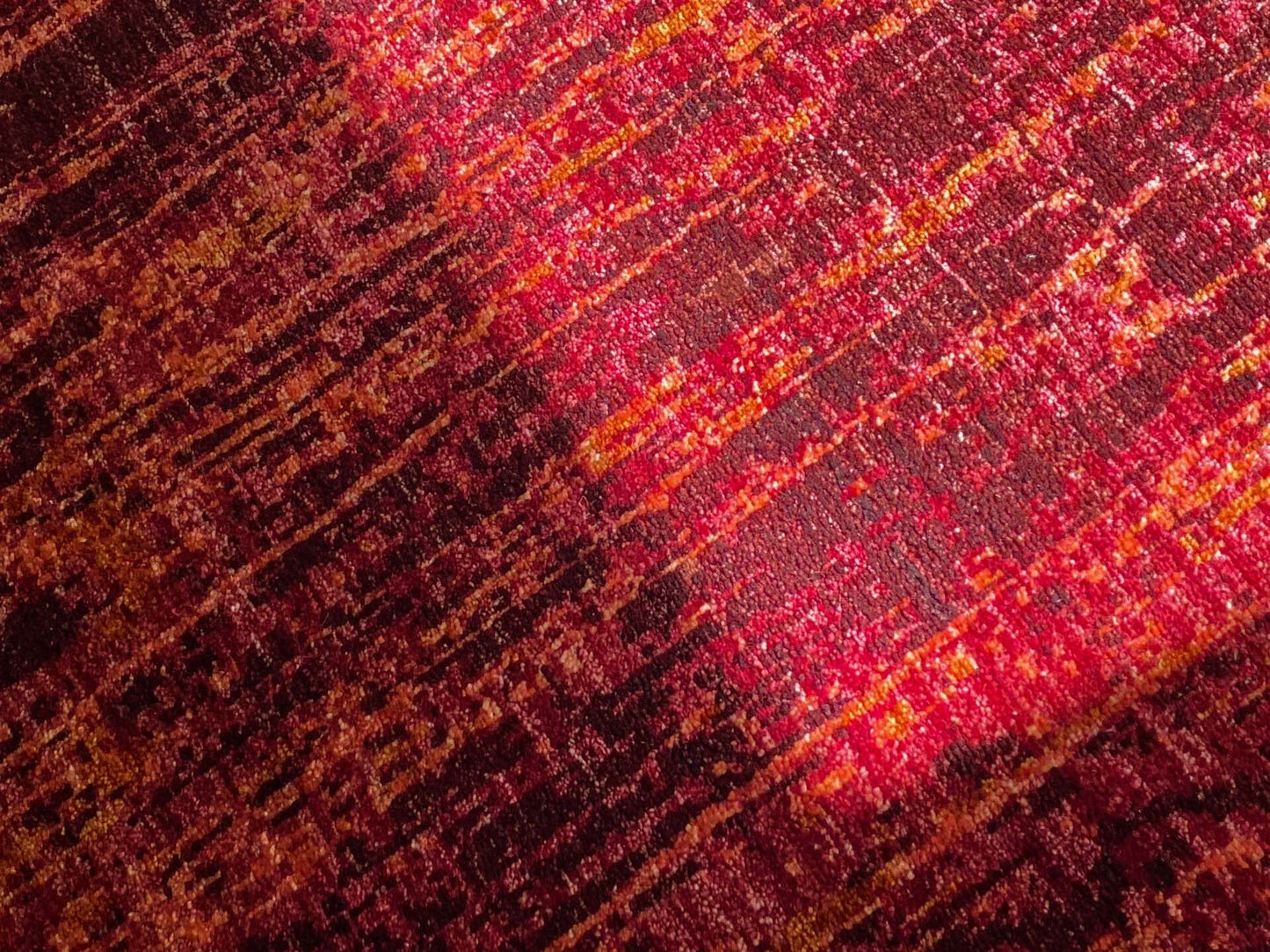 Stark CORUM MAROON Deep Red Orange Pink Raspberry Rust Iridescent Abstract Rain Forest Landscape 8x10' Rug MSRP USD11500