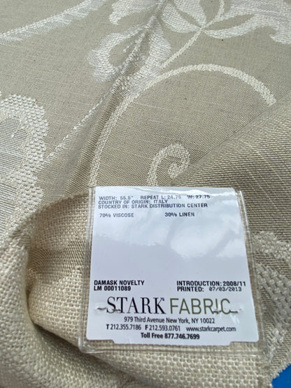 39 Berkbox86 Square Jacquard by Grey Watkins Slovenia Eggshell Beige White Large Crewel Flower Lampas Fr Italy Damask Novelty MSRP USD 290/Y