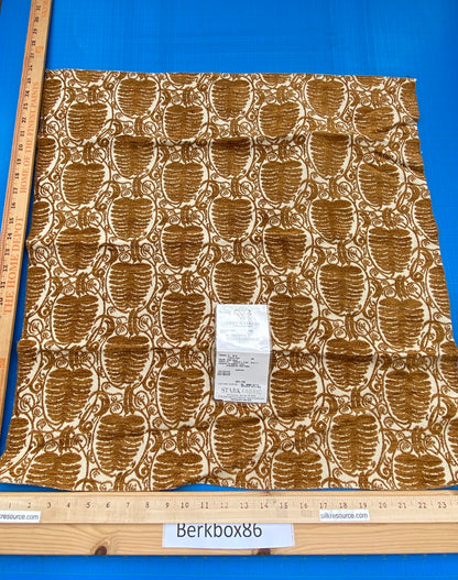 34 Berkbox86 Square Jacquard by Scalamandre Grey Watkins Veneto Pine Gold Jacquard Botanical Foliage Chenille Jacquard MSRP USD590+/y