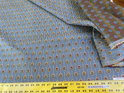 By Yd Scalamandre Fleurette Multi/blue Small Flowers Tulips Cotton Tapestry MSRP USD 200/Y