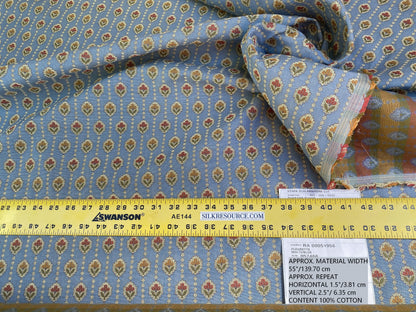 By Yd Scalamandre Fleurette Multi/blue Small Flowers Tulips Cotton Tapestry MSRP USD 200/Y