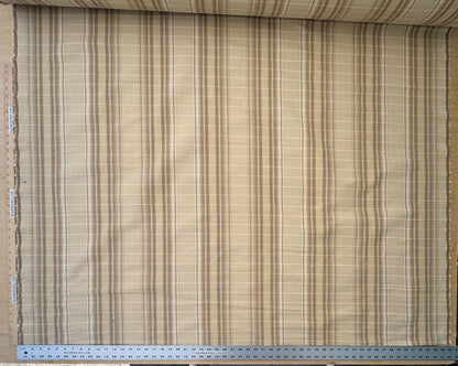 Scalamandre Cordina Stripe Tan Beige Brown Cotton - By the yard