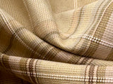 Scalamandre Cordina Stripe Tan Beige Brown Cotton - By the yard