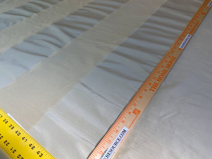By Yd Scalamandre Middleton Stripe Taffeta Silver Green Silk Wide Stripe MSRP USD 200+/yard.
