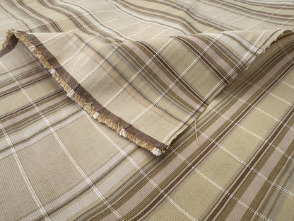 Scalamandre Cordina Stripe Tan Beige Brown Cotton - By the yard