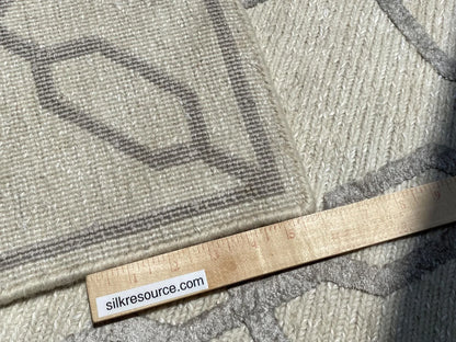 Stark BRET HARTE White Lattice Diamond Linen Handmade Transitional Mid Century Rug 6x9' MSRP USD 3175