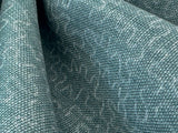 Scalamandre Squiggle Turqouise Blue Green Abstract Linen Laser Light Print Texture Heavy MSRP USD186/y
