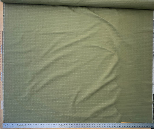 Scalamandre Casino Sage White  on Green 100% Cotton Circle Small Scale - By the yard