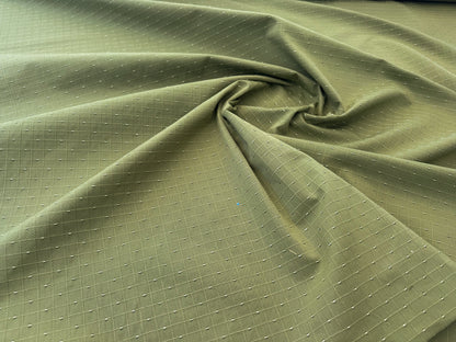Scalamandre Casino Sage White  on Green 100% Cotton Circle Small Scale - By the yard