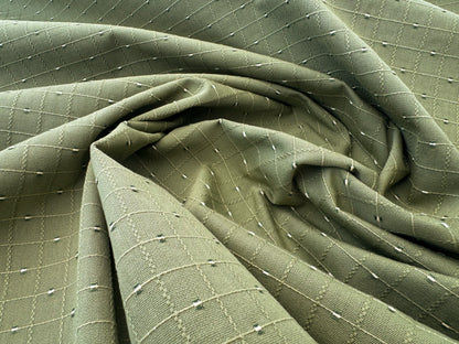 Scalamandre Casino Sage White  on Green 100% Cotton Circle Small Scale - By the yard
