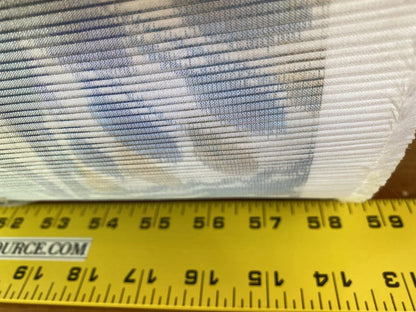 Scalamandre " Indra Aqua/multi Blue Chartreuse Green White Aztek Mayan Print Cotton MSRP USD 202/Y Heavy!"