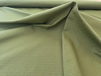 Scalamandre Casino Sage White  on Green 100% Cotton Circle Small Scale - By the yard