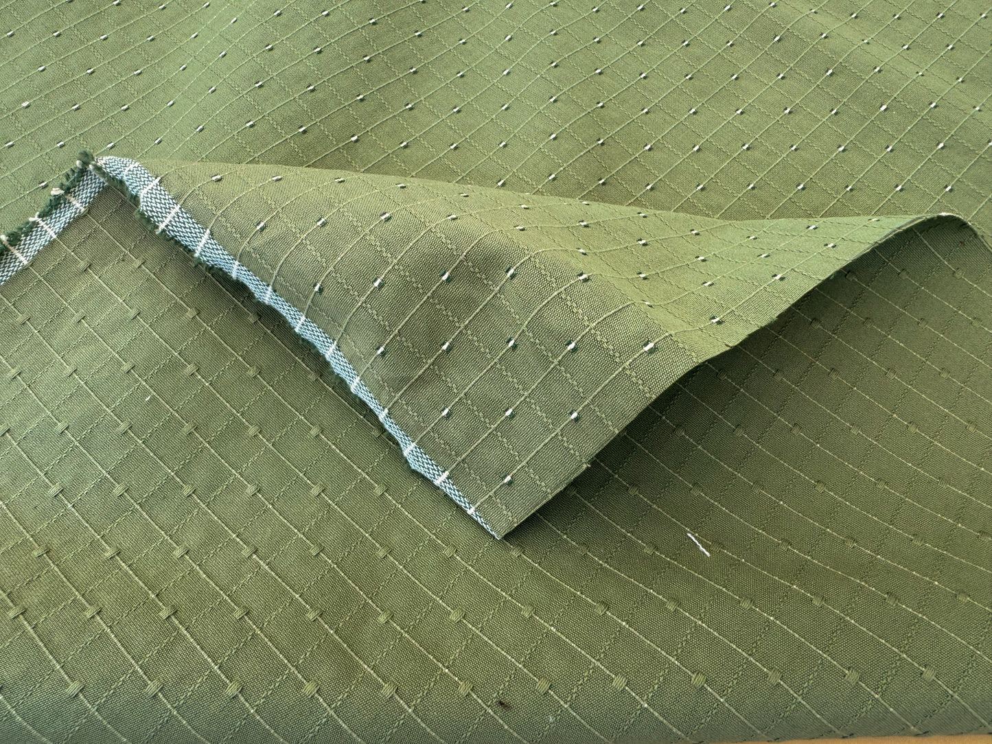 Scalamandre Casino Sage White  on Green 100% Cotton Circle Small Scale - By the yard