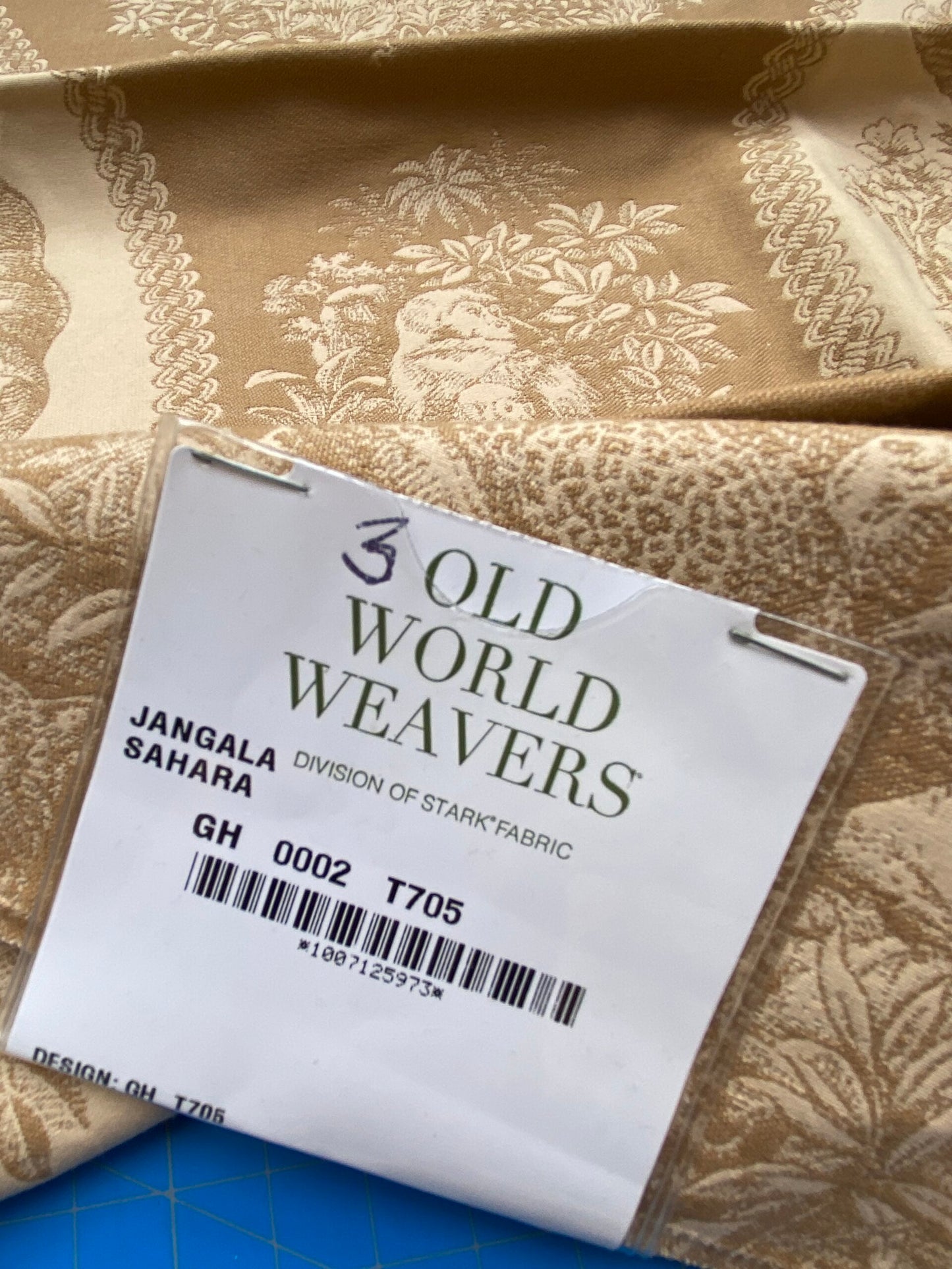 44 Berkbox86 Square Jacquard by Scalamandre Jangala Sahara Beige Safari Animal Leopard Monkey Hummingbird Cotton MSRP USD 320/Y