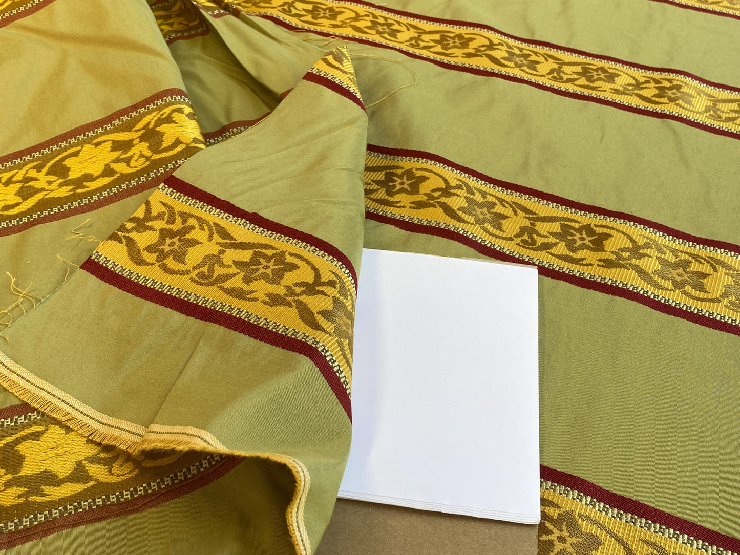 Scalamandre Sabina Stripe Apple Green Jacquards Silk Blend - By The Yard