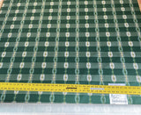 Old World Weavers Scalamandre Balikat Emerald Green White Plaid Print Cotton Ikat Bali Country