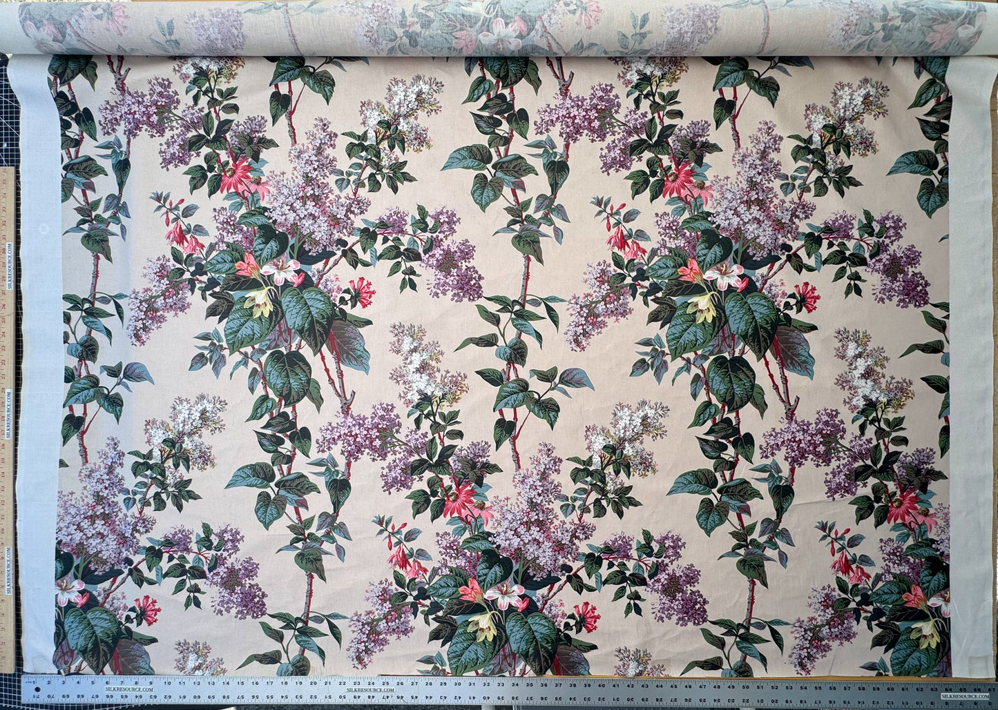 Scalamandre Lilas Multi Cream Floral Print 100% Cotton - By the yard