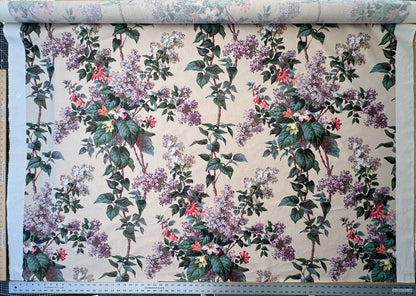 Scalamandre Lilas Multi Cream Floral Print 100% Cotton - By the yard