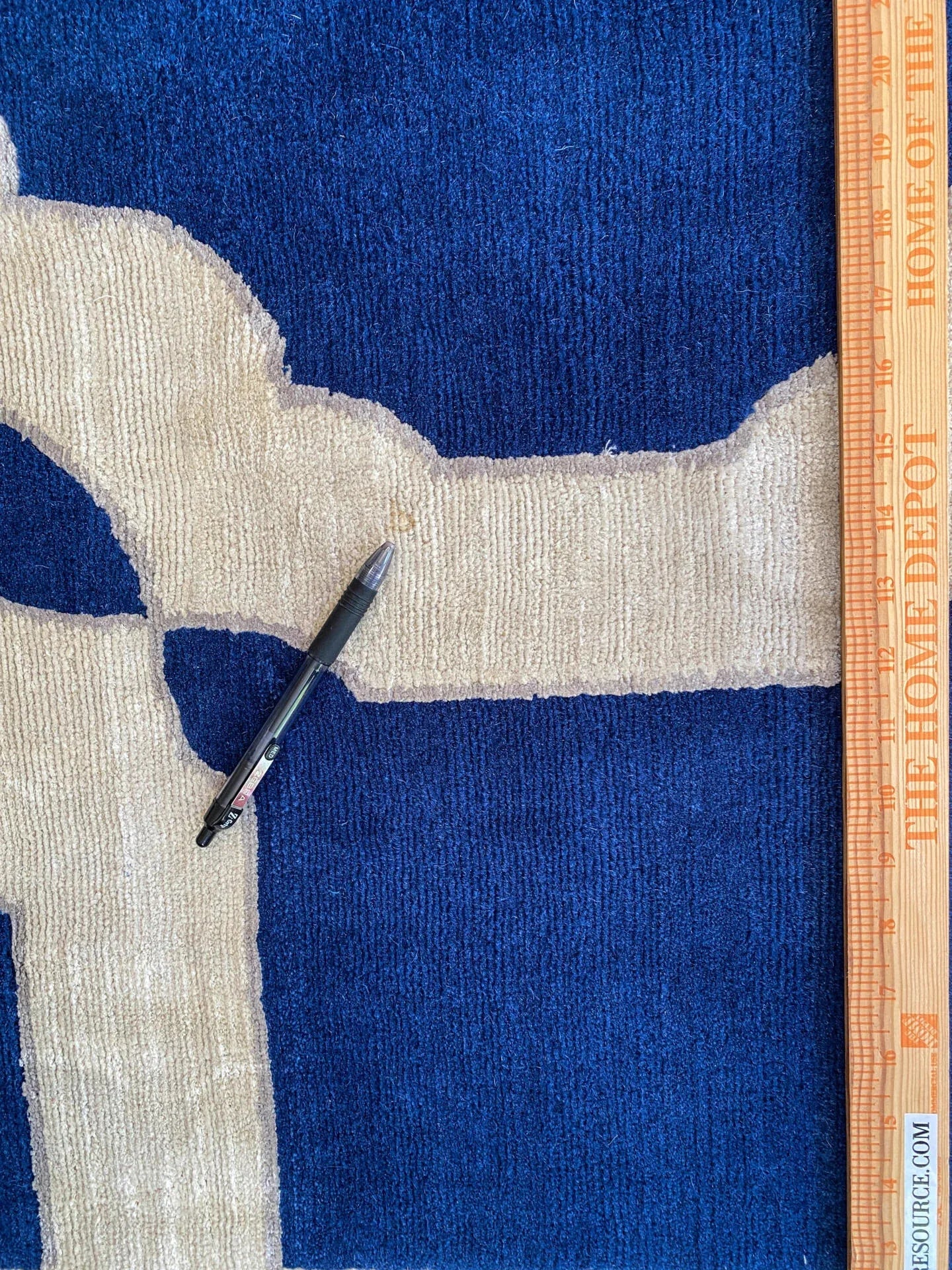 Stark Diamondhead Blue White Silk Wool Modern Lattice Diamond Rug 6x9' MSRP USD 10,500