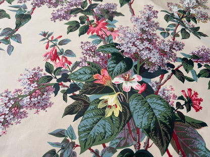 Scalamandre Lilas Multi Cream Floral Print 100% Cotton - By the yard