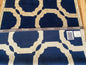 Stark Diamondhead Blue White Silk Wool Modern Lattice Diamond Rug 6x9' MSRP USD 10,500