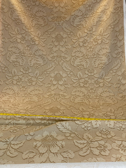 by yard Scalamandre Locarno Sand Beige Cotton Linen Print Neutral Flora MSRP USD 132/Y