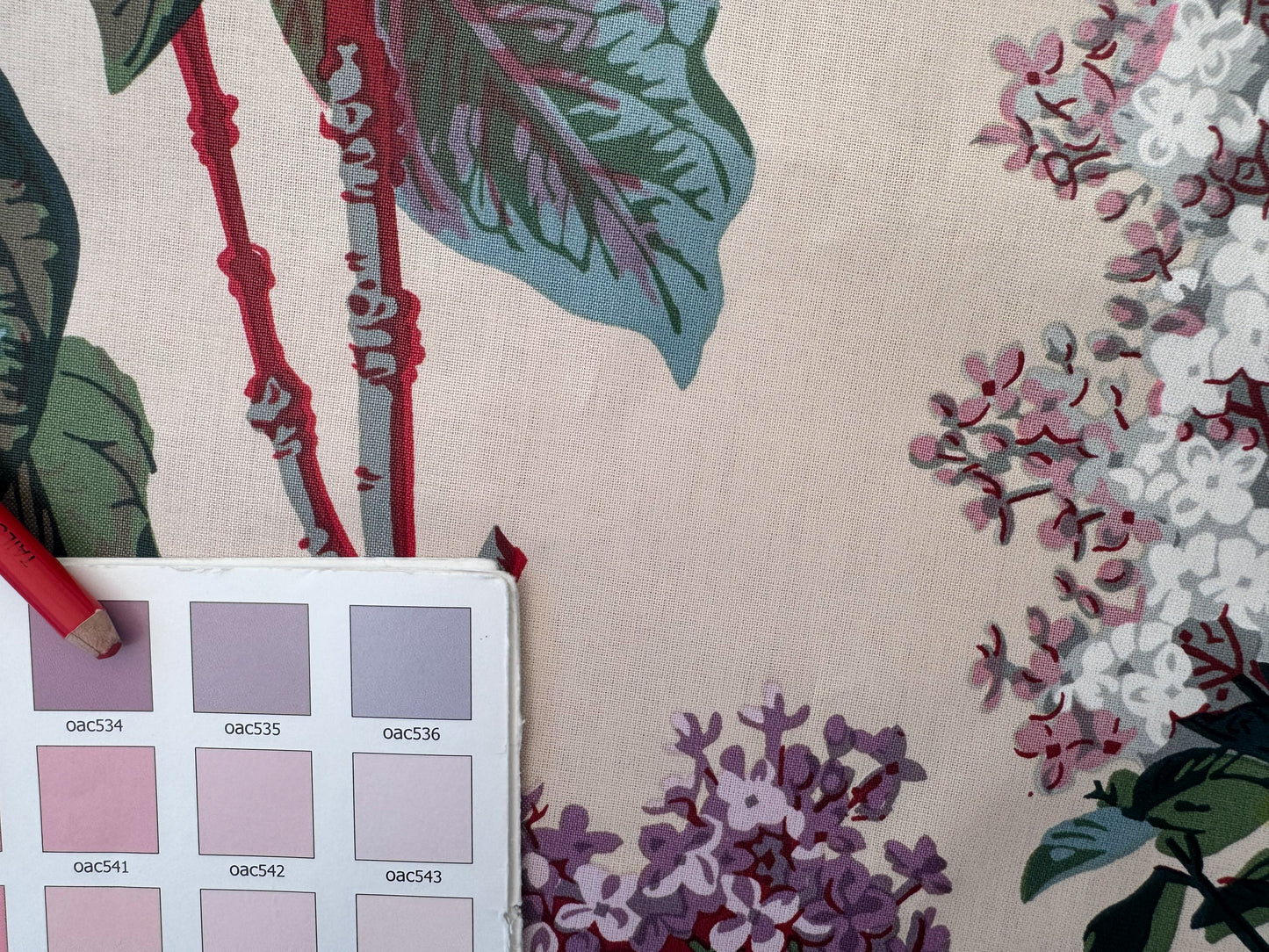 Scalamandre Lilas Multi Cream Floral Print 100% Cotton - By the yard
