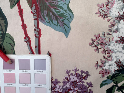 Scalamandre Lilas Multi Cream Floral Print 100% Cotton - By the yard
