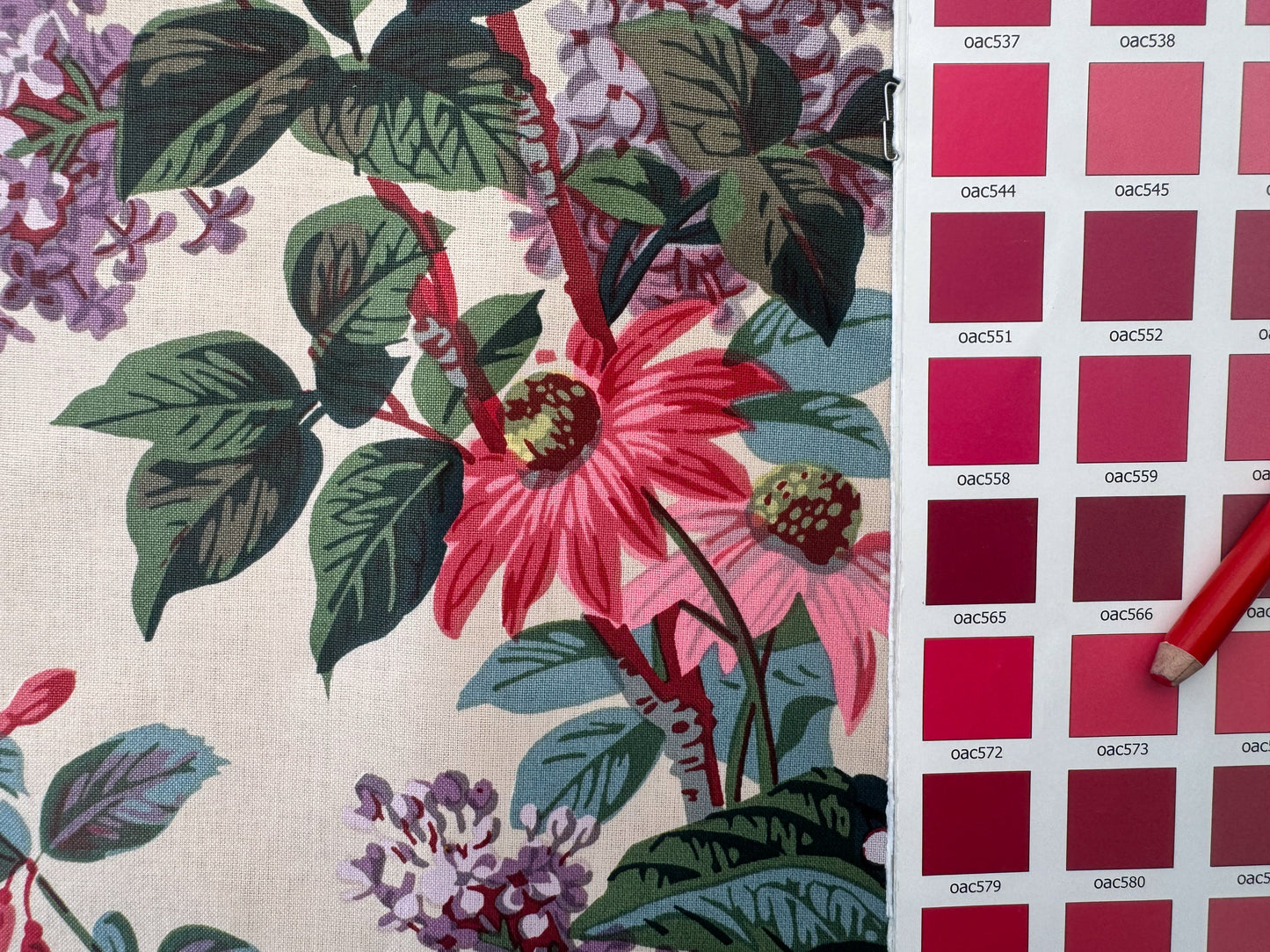 Scalamandre Lilas Multi Cream Floral Print 100% Cotton - By the yard