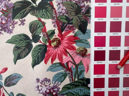 Scalamandre Lilas Multi Cream Floral Print 100% Cotton - By the yard