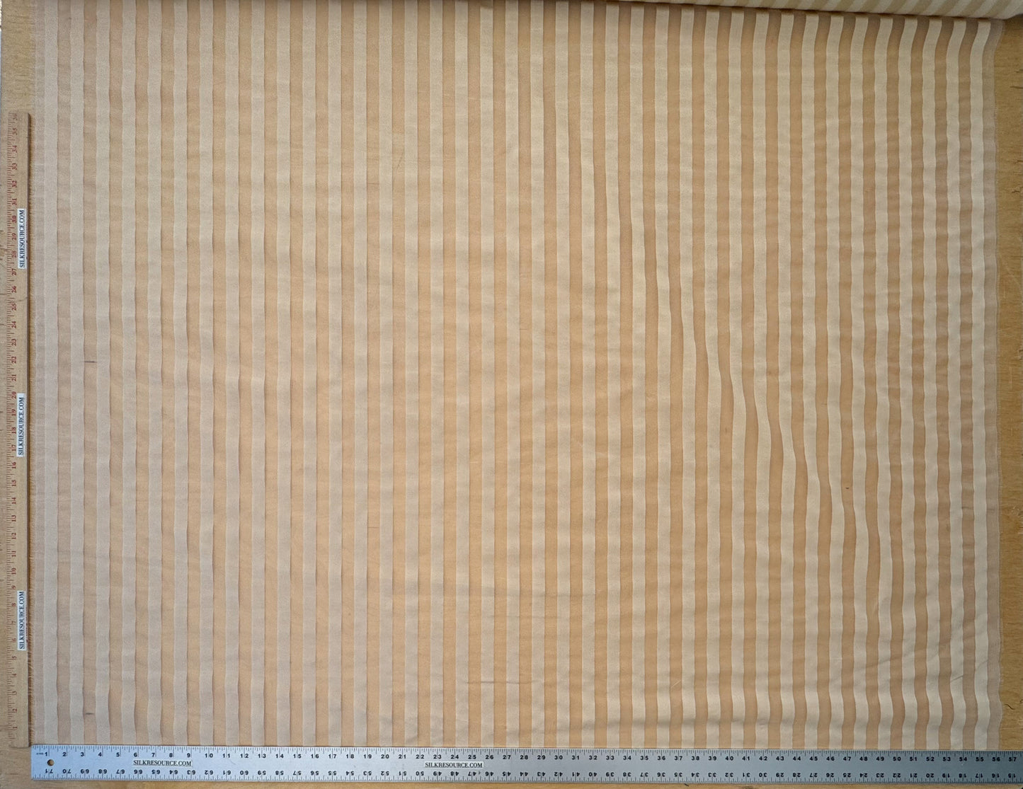 Scalamandre Ballet Silk Stripe Cream and White 100% Silk Sheer Stripe - by the yard