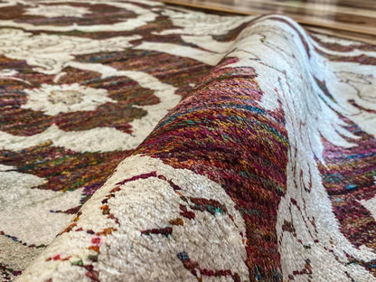 Stark Ciudad Madero Olive Green Silk Rug Hand Knotted Classic Medallion Damask 8x10' MSRP USD16200