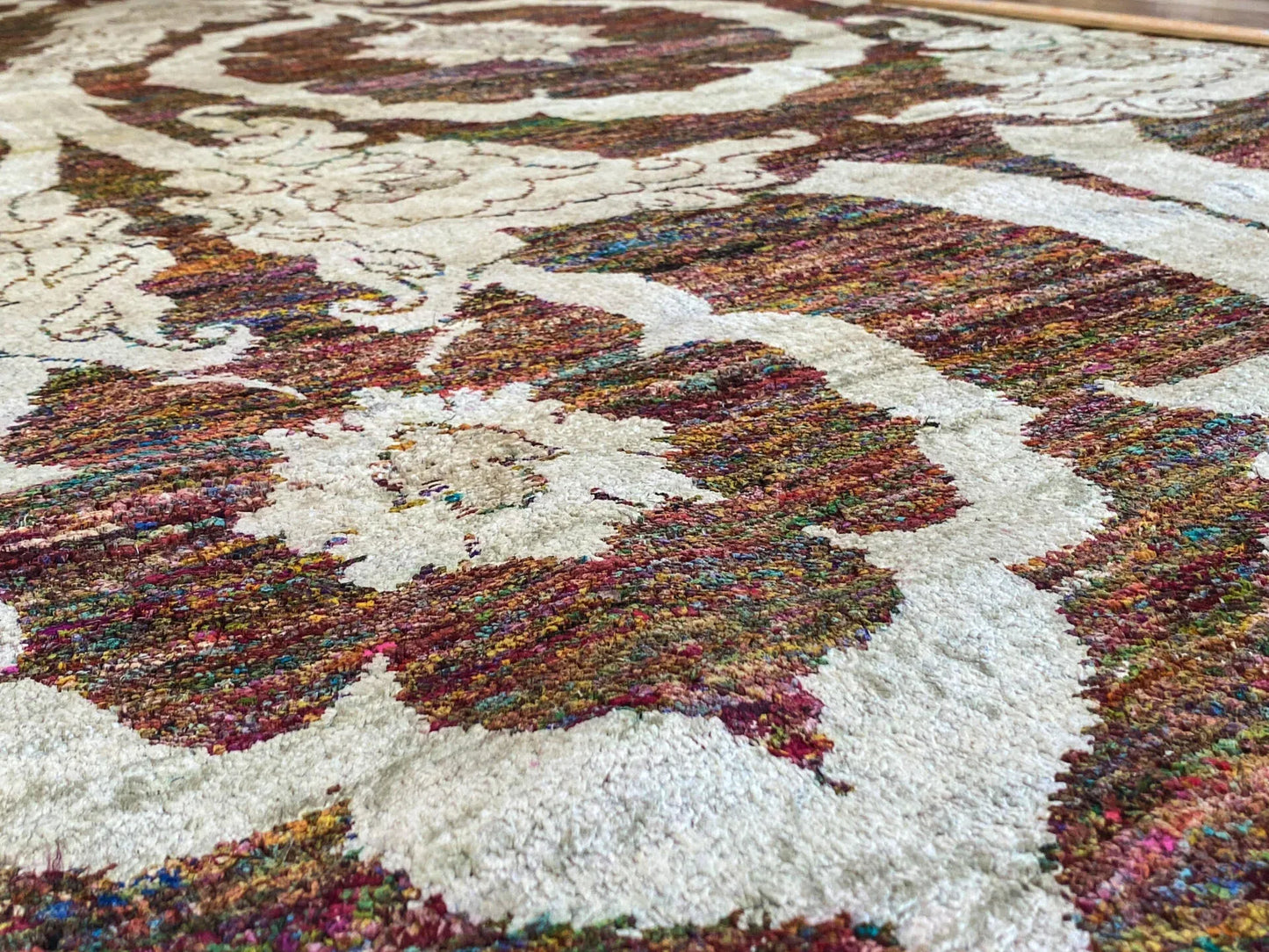 Stark Ciudad Madero Olive Green Silk Rug Hand Knotted Classic Medallion Damask 8x10' MSRP USD16200