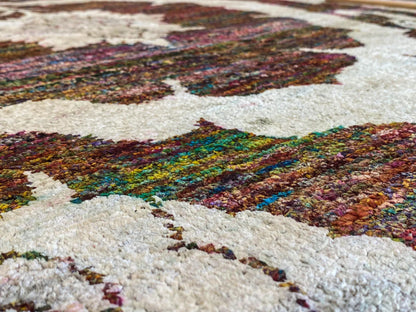 Stark Ciudad Madero Olive Green Silk Rug Hand Knotted Classic Medallion Damask 8x10' MSRP USD16200