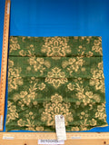 51 Berkbox86 Square Jacquard by Old World Weavers Boston Green Gold Damask Floral Foliage Renaissance MSRP USD300+/y