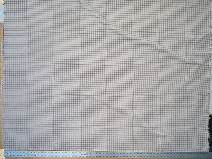 Scalamandre Mc Atrhur Barley Brown Blue Cream White Plaid Check Square Cotton Polyester - By the yard