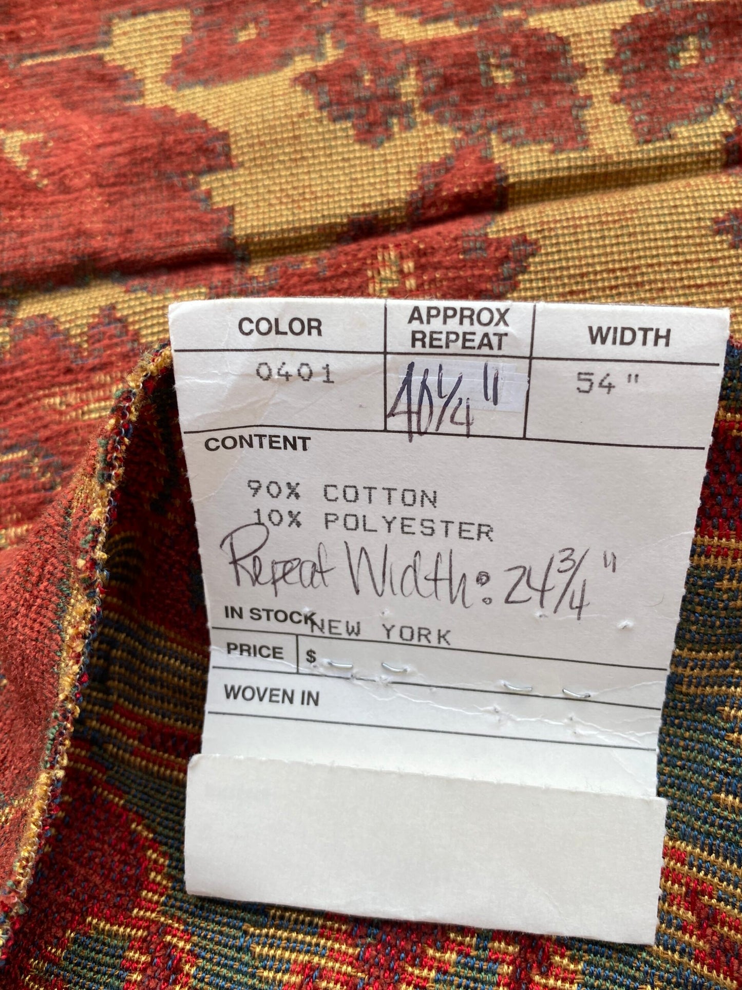 1 Berkbox87 Square Jacquard by Old World Weavers Castle Paprika Red Brown Cotton Polyester Damask MSRP USD300+/y