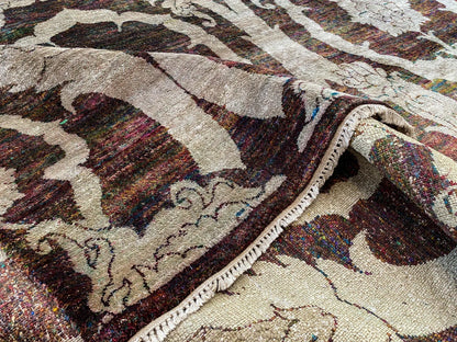 Stark Ciudad Madero Olive Green Silk Rug Hand Knotted Classic Medallion Damask 8x10' MSRP USD16200